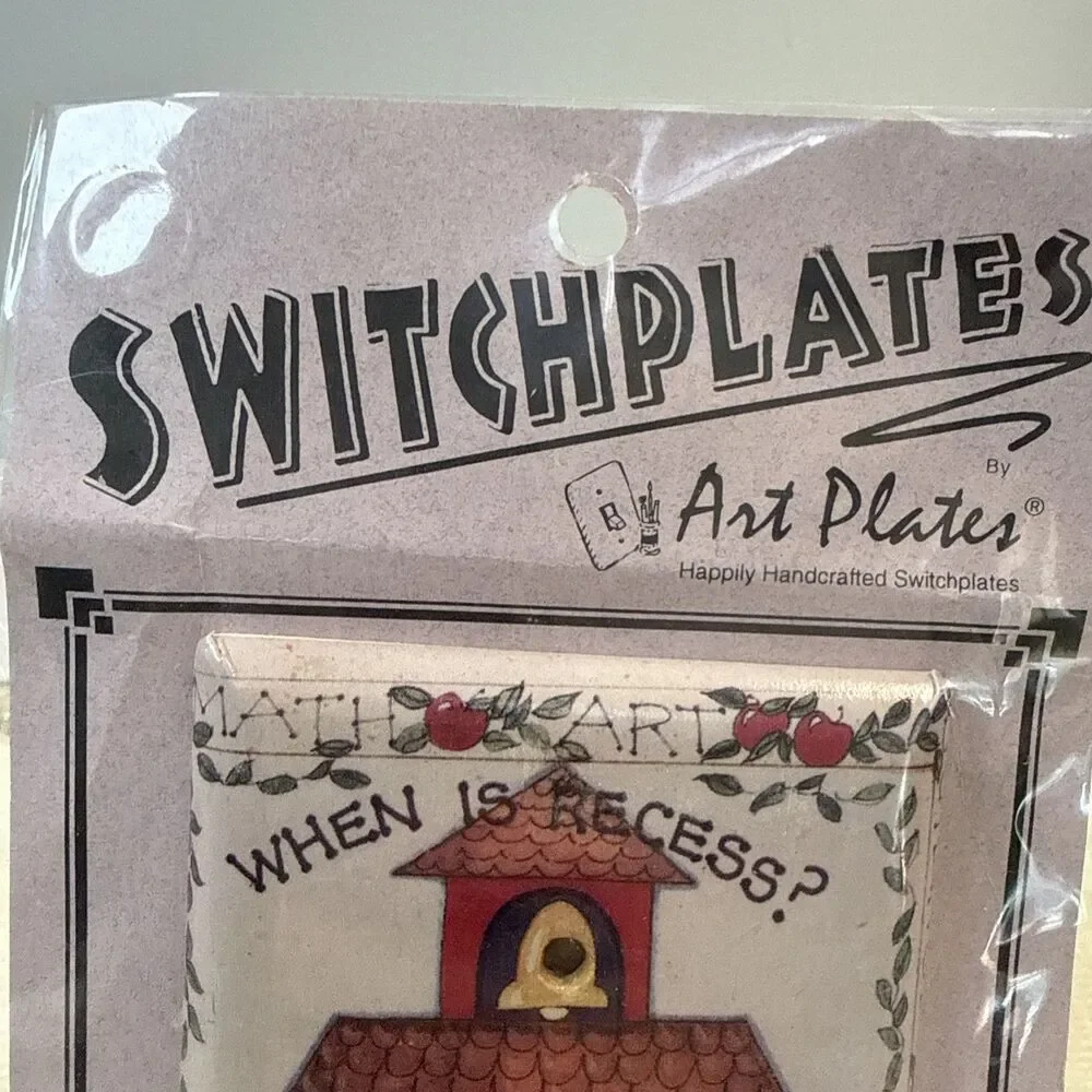 Light Switch Plate Art Plates Red School House Old Style Bell Single New